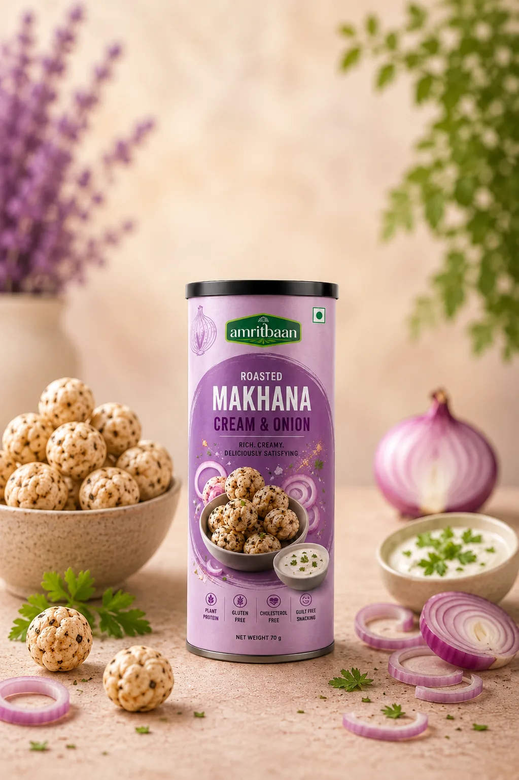 Roasted Makhana – Cream & Onion